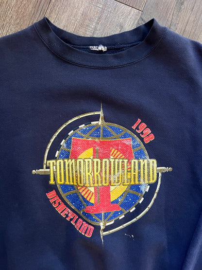 735 -Black 1998 Disneyland Tomorrowland Crewneck - L