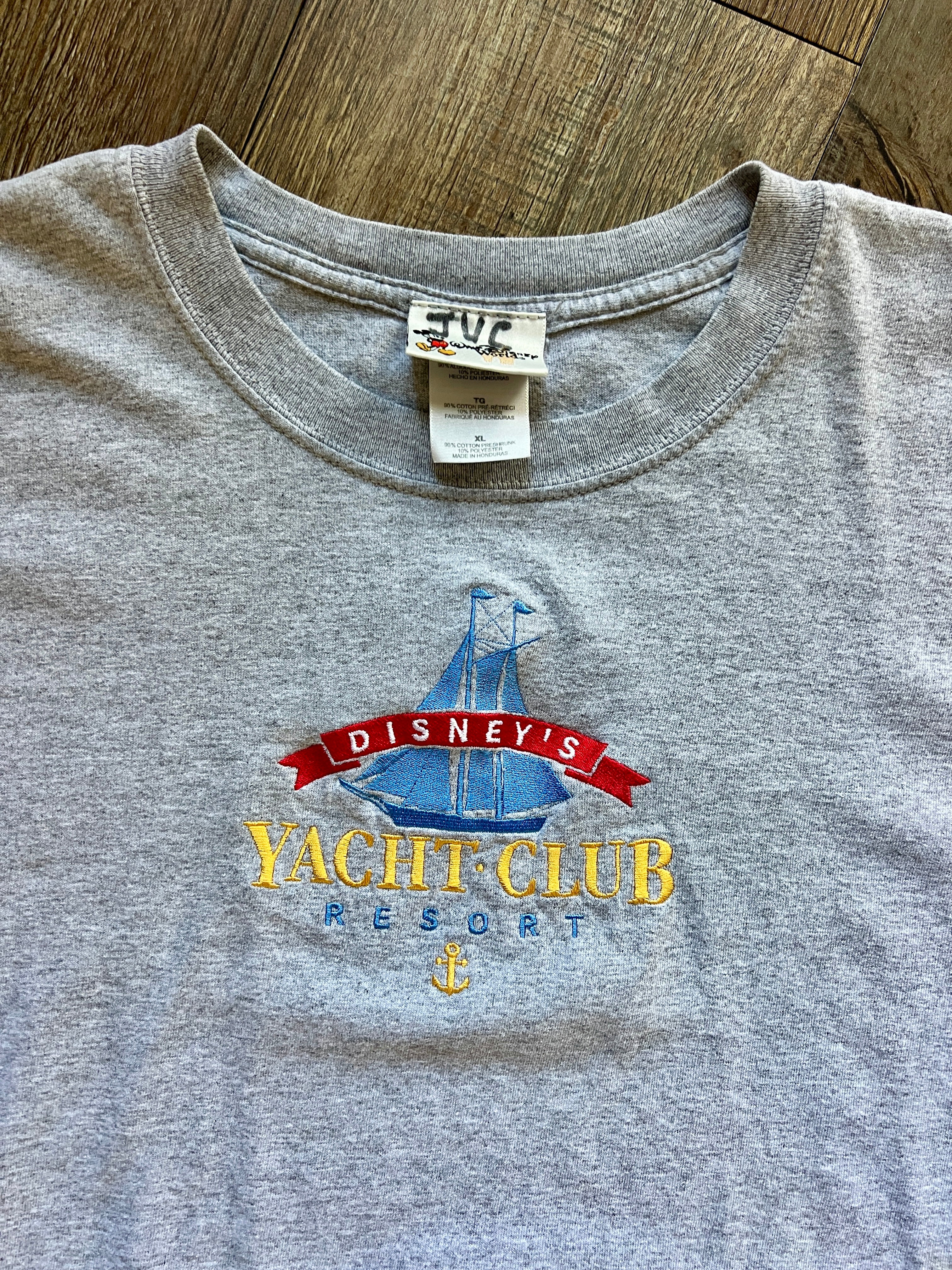 1232 - Grey Embroidered Yacht Club Resort Shirt - XL