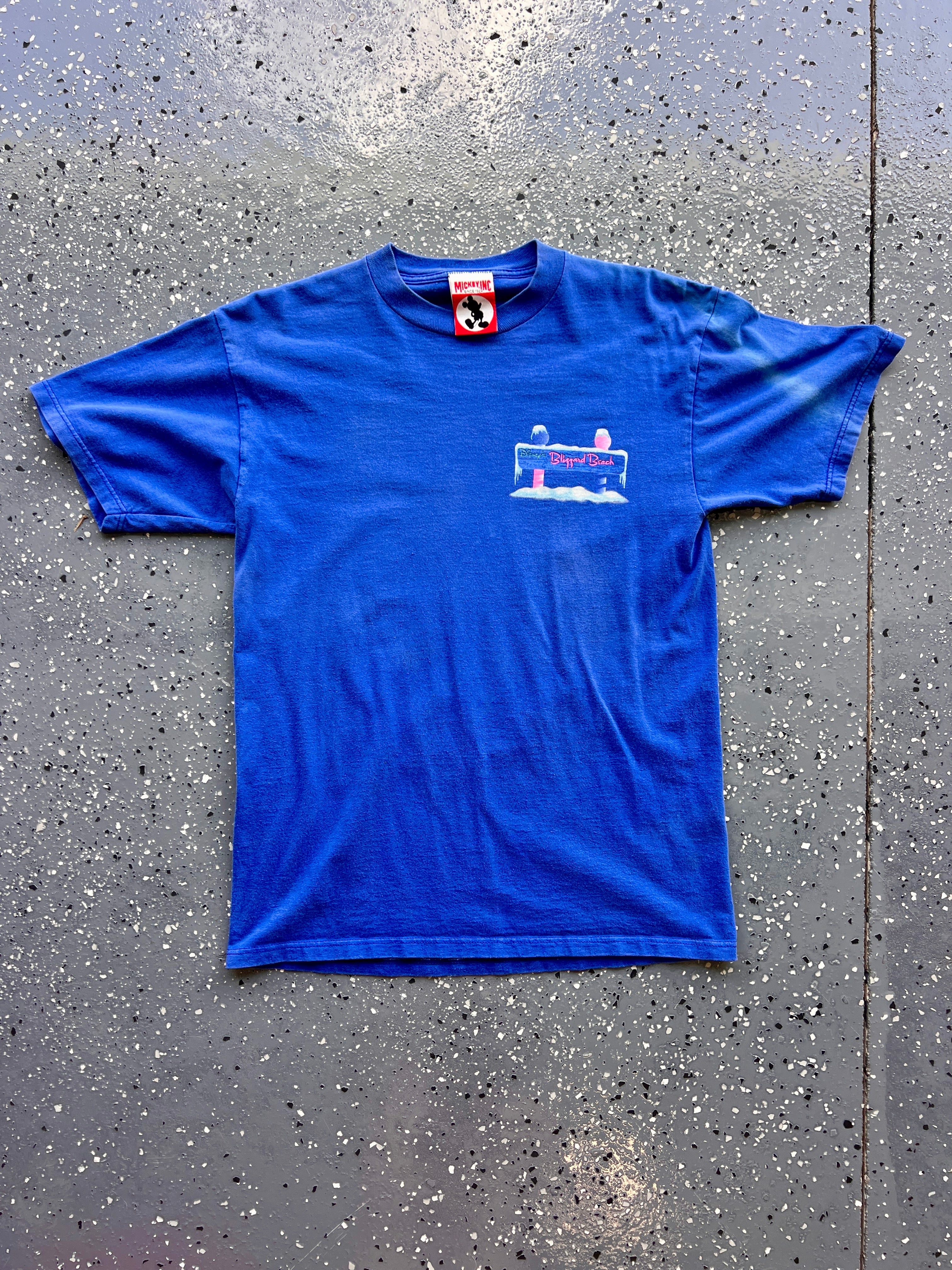 1438 - Blue Blizzard Beach Legendary Runs Sign Tee - M