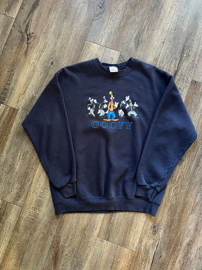 737 -Black Goofy Crewneck - L