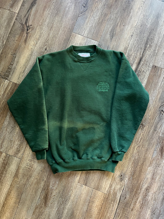 738 -Green Embroidered 1995 40 Years of Adventure Indiana Jones Disneyana Crewneck - M