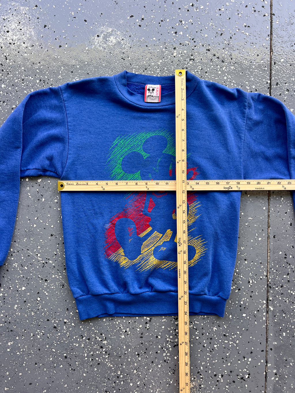 1439 - Blue Mickey Silhouette Sketch Crewneck - NT/S