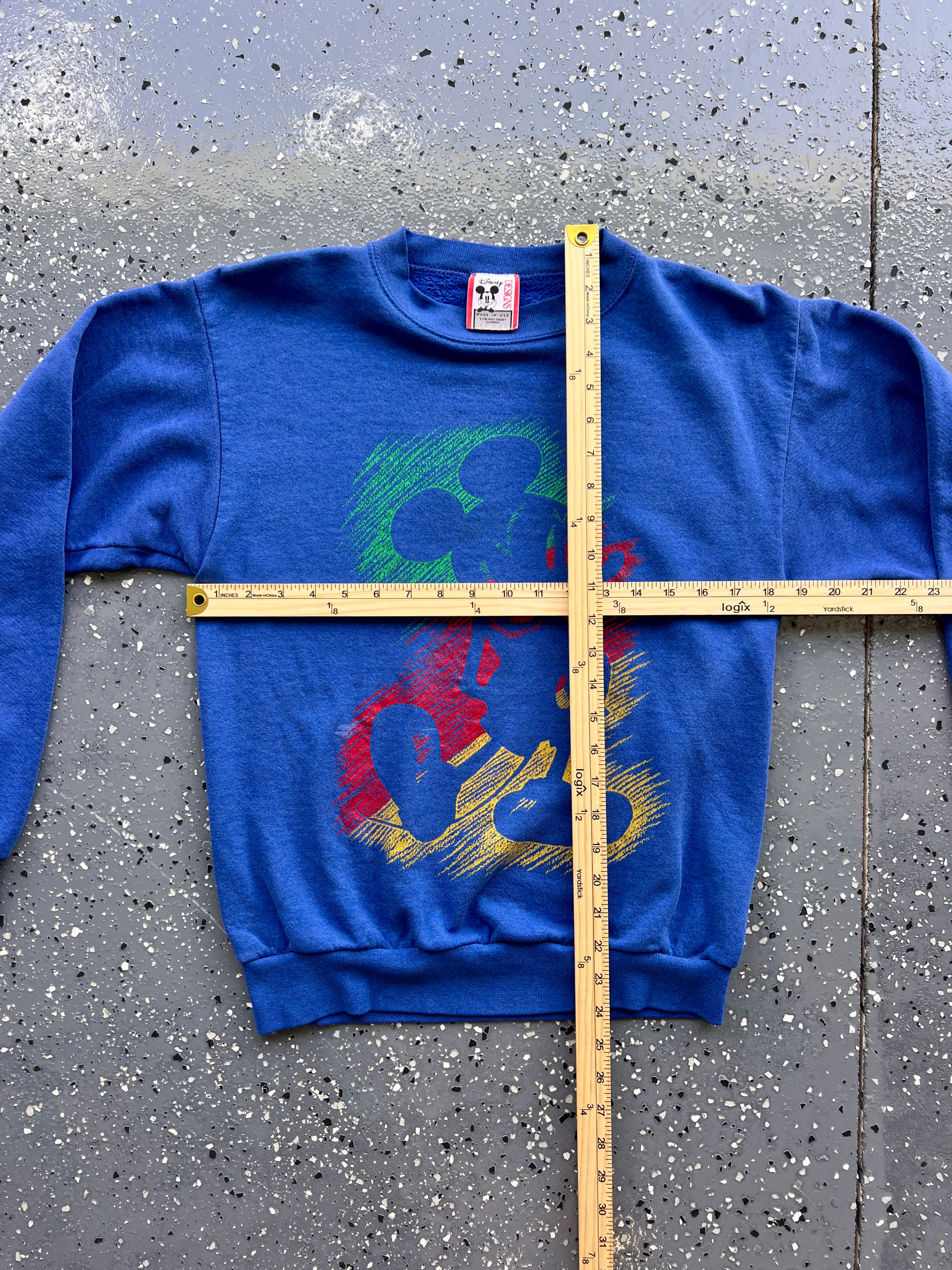 1439 - Blue Mickey Silhouette Sketch Crewneck - NT/S