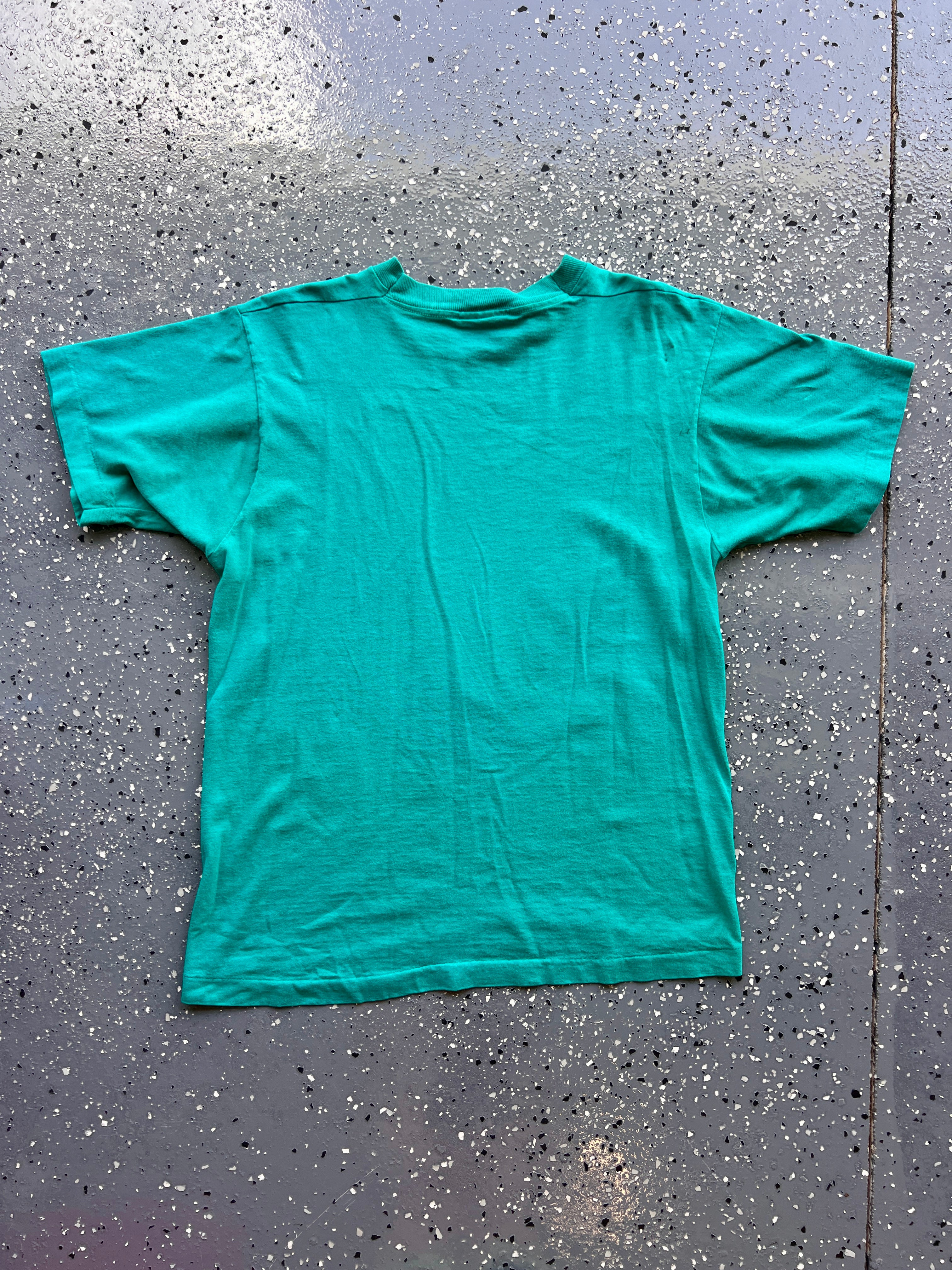1403 - Teal Single Stitch  Polynesian Resort Tee - L