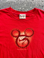 1441 - Red Mushu Dragon Mickey Head Tee - NT/L