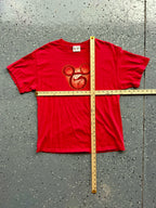 1441 - Red Mushu Dragon Mickey Head Tee - NT/L