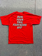 1442 - NWT Red 2003 WDW Run Your Tail Feathers Off Half Marathon Tee - L