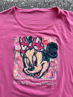 1443 - Pink Minnie Mouse WDW Sketch Logo Tee - NT/M