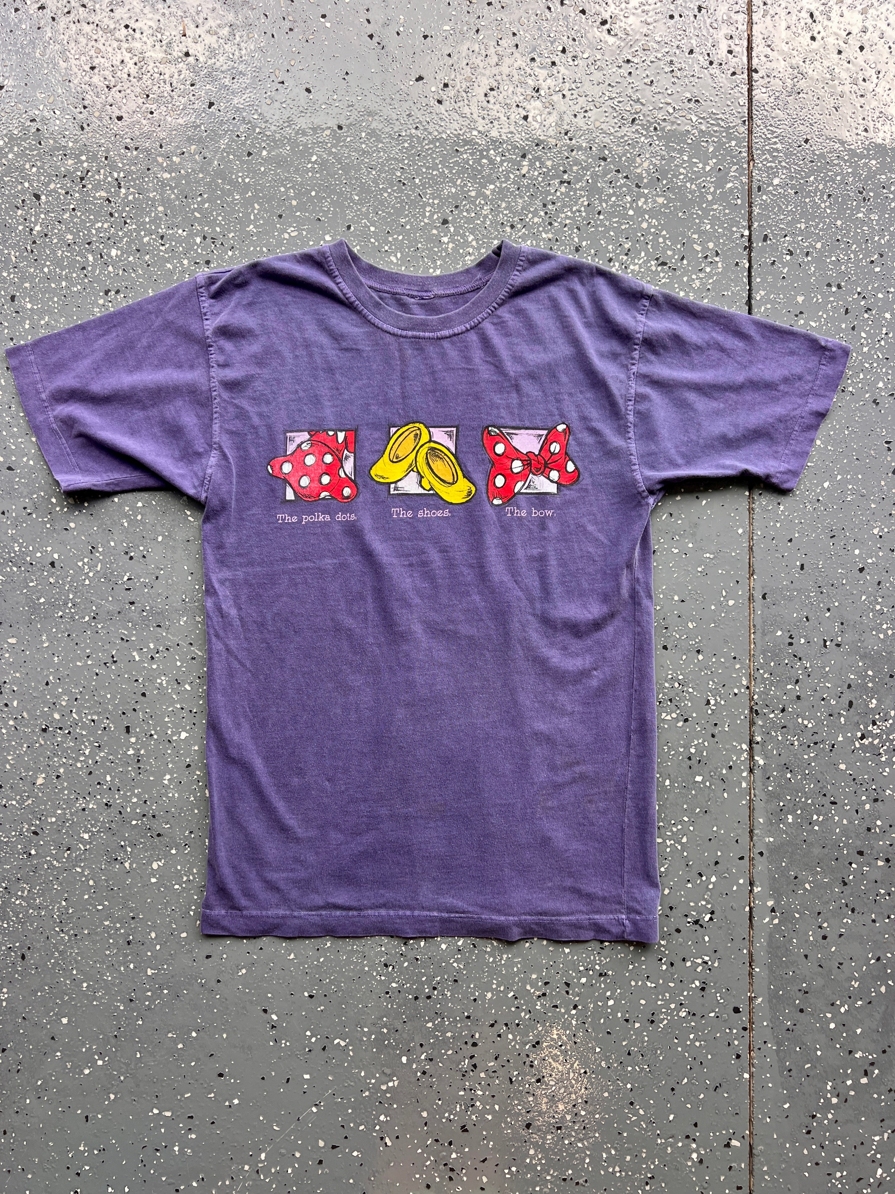 1444 - Purple The Polka Dots, The Shoes, The Bow Minnie Mouse Tee - NT/M