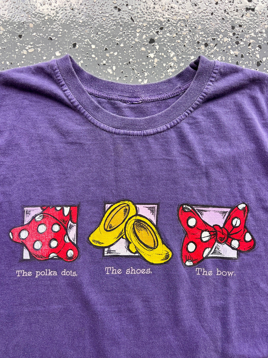 1444 - Purple The Polka Dots, The Shoes, The Bow Minnie Mouse Tee - NT/M
