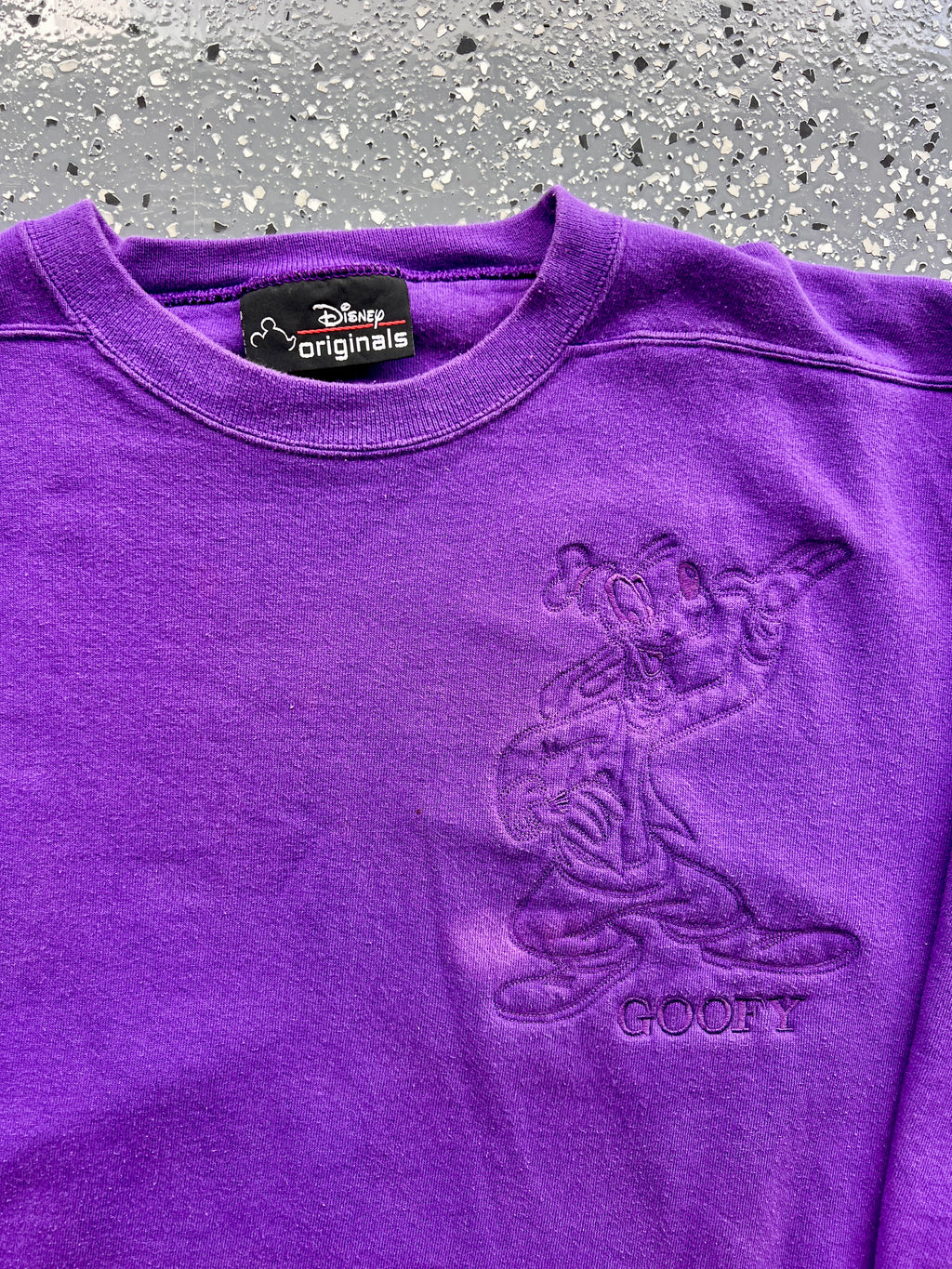1445 - Purple Embossed Goofy Crewneck - NT/L