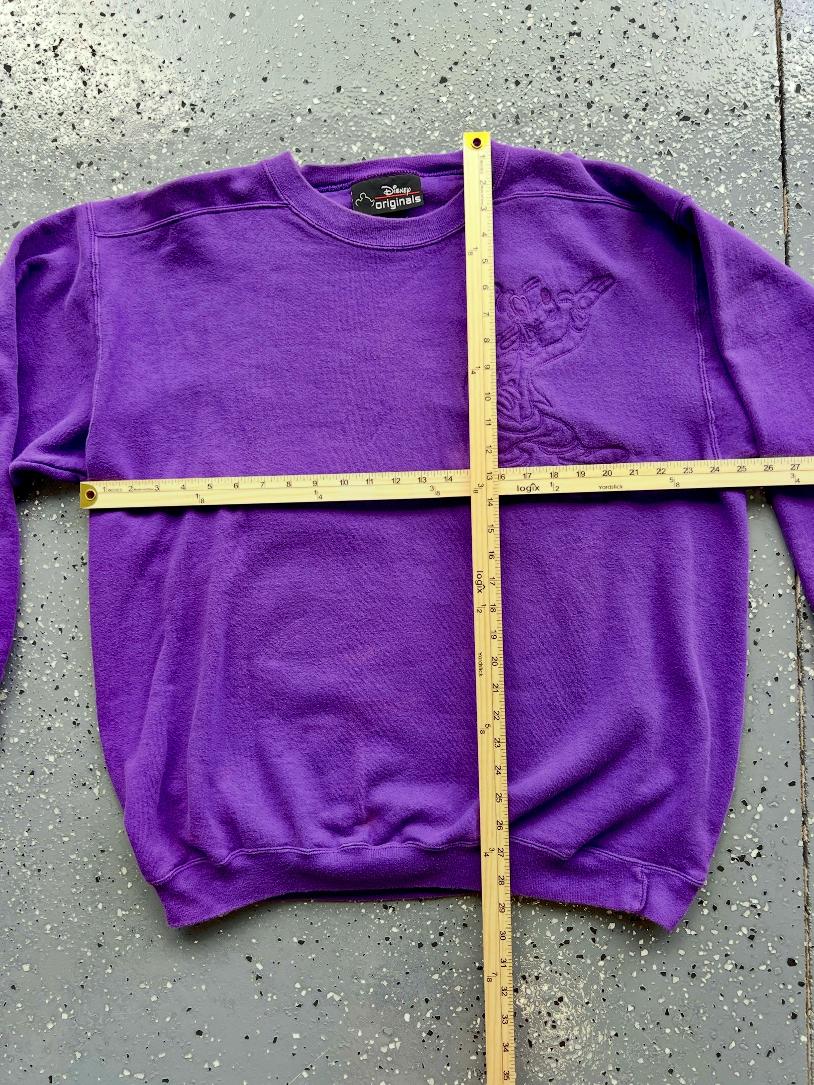 1445 - Purple Embossed Goofy Crewneck - NT/L