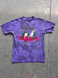 1446 - Purple Polynesian Resort Bird Flowers Tee - NT/M