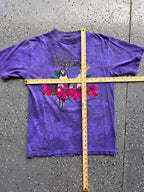 1446 - Purple Polynesian Resort Bird Flowers Tee - NT/M
