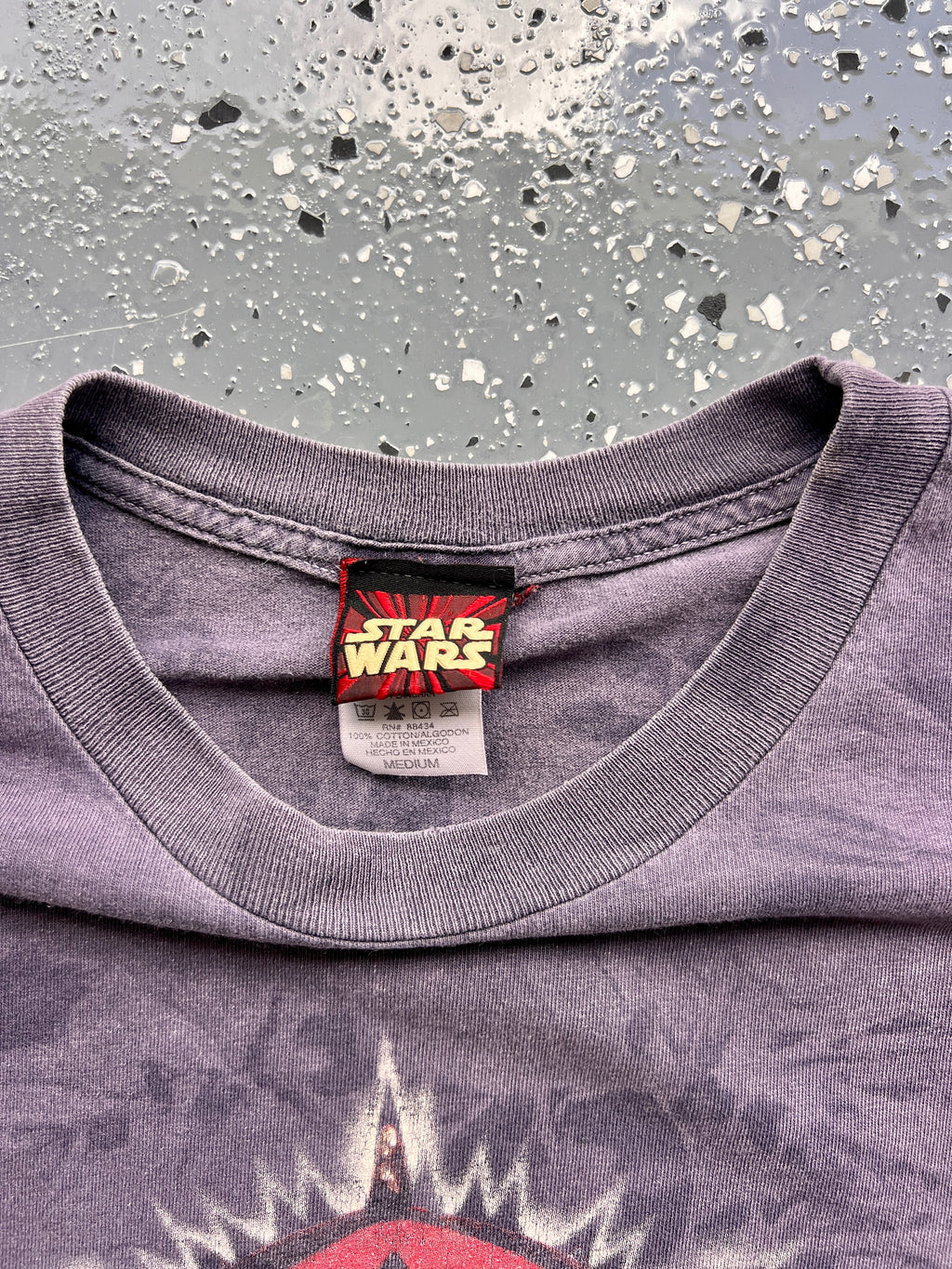 1447 - Blue & Grey Tie-Dye Darth Maul Star Wars Tee - M