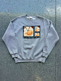 1449 - Heather Grey Grumpy Box Crewneck - L