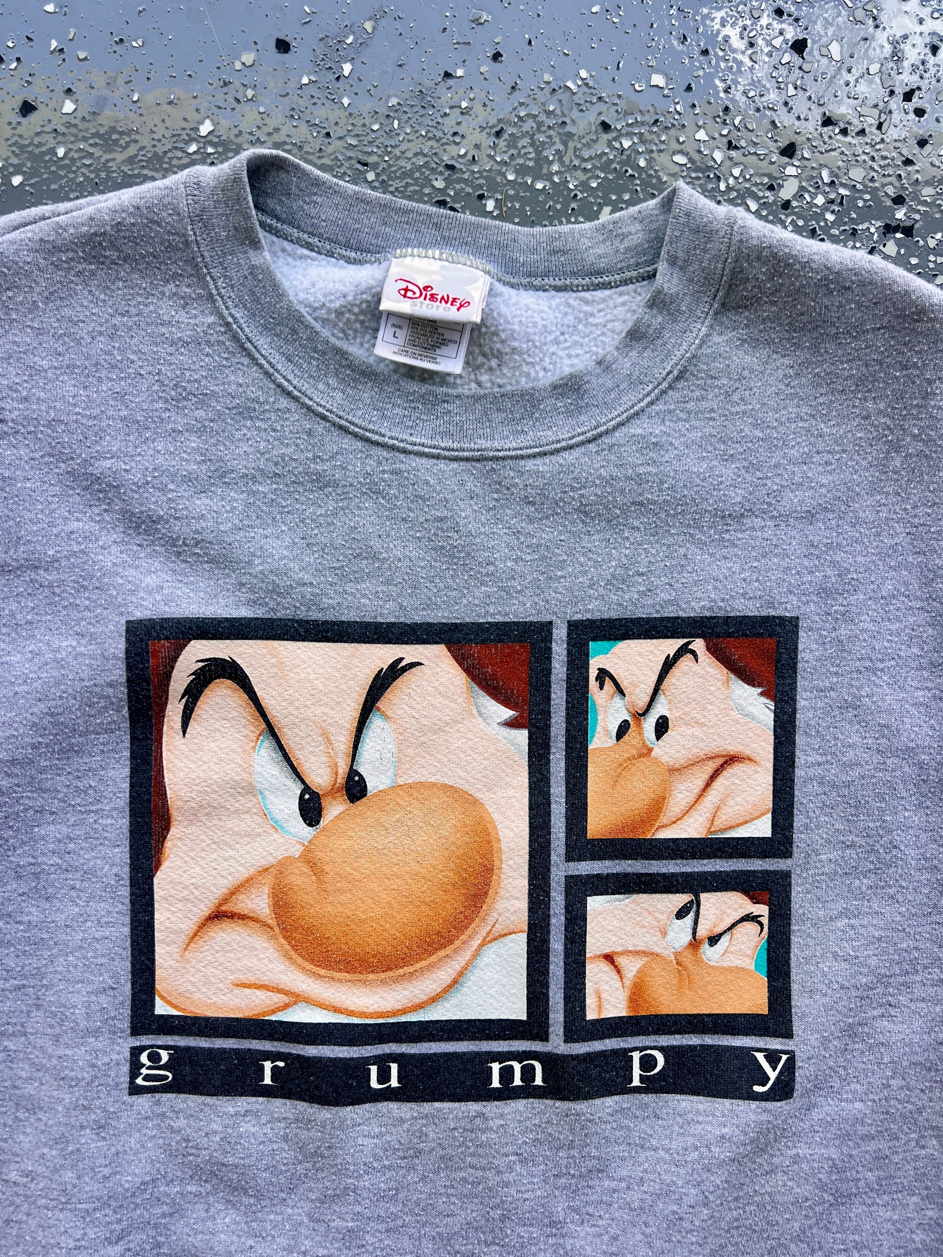 1449 - Heather Grey Grumpy Box Crewneck - L