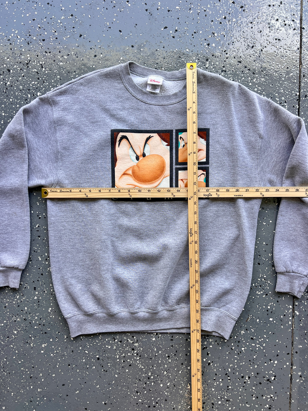 1449 - Heather Grey Grumpy Box Crewneck - L