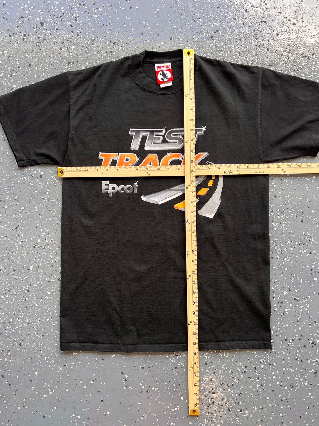1450 - Black Test Track EPCOT Street Markings Tee - L