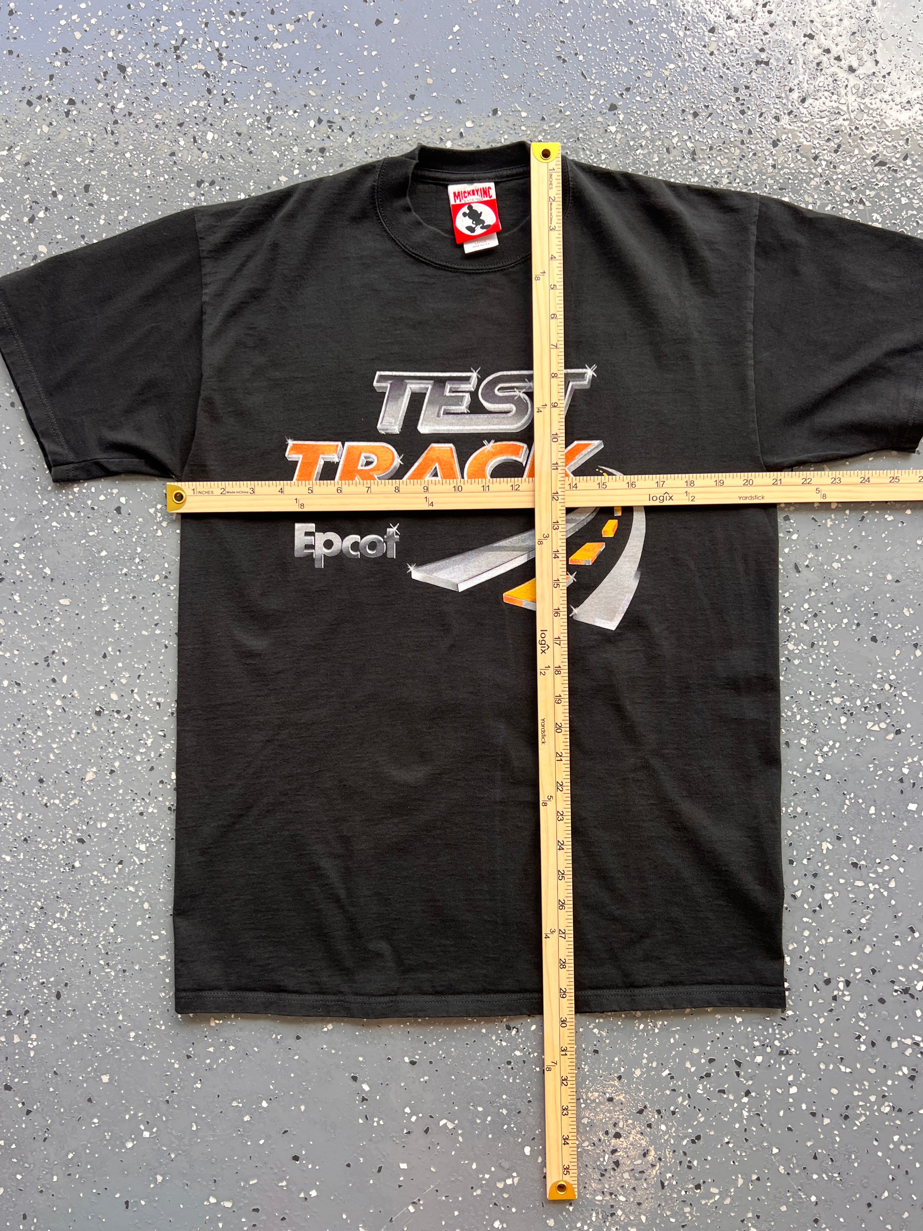1450 - Black Test Track EPCOT Street Markings Tee - L