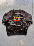 1451 - Black Satin Embroidered The Disney Channel Bomber - XL