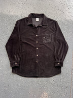 1452 - Black The Disney Store Courdoroy Embroidered Mickey Pocket Button Up - NT/2XL