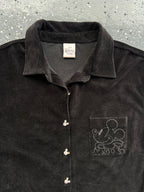 1452 - Black The Disney Store Courdoroy Embroidered Mickey Pocket Button Up - NT/2XL