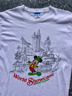 1417 - White Single Stitch EPCOT World Showcase Germany Mickey Tee - M