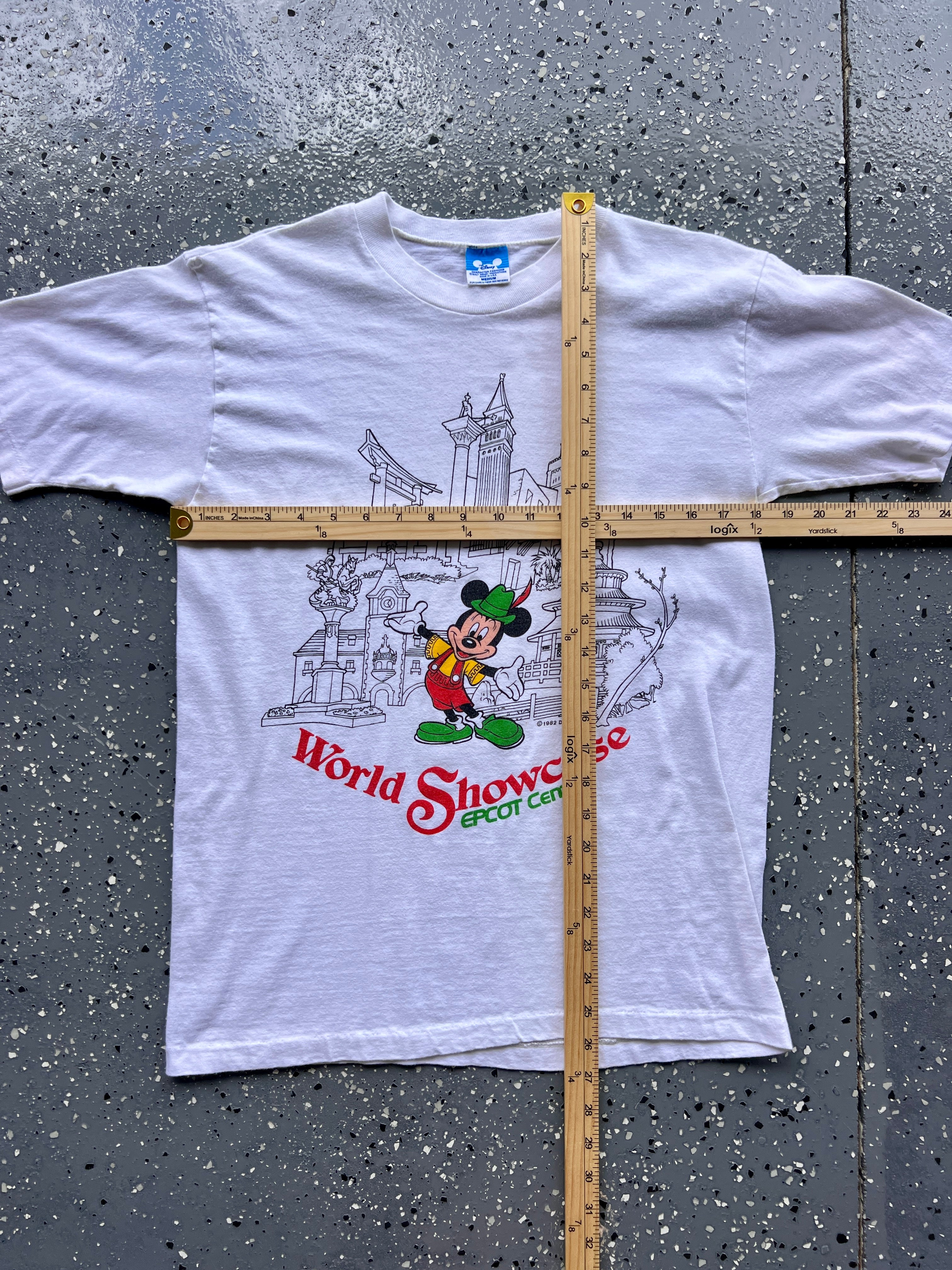 1417 - White Single Stitch EPCOT World Showcase Germany Mickey Tee - M