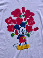 1454 - White Mickey with Bouquet Tee - 2XL