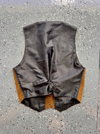 1455 - Brown Embroidered Winnie the Pooh Button Up Vest - NT/M