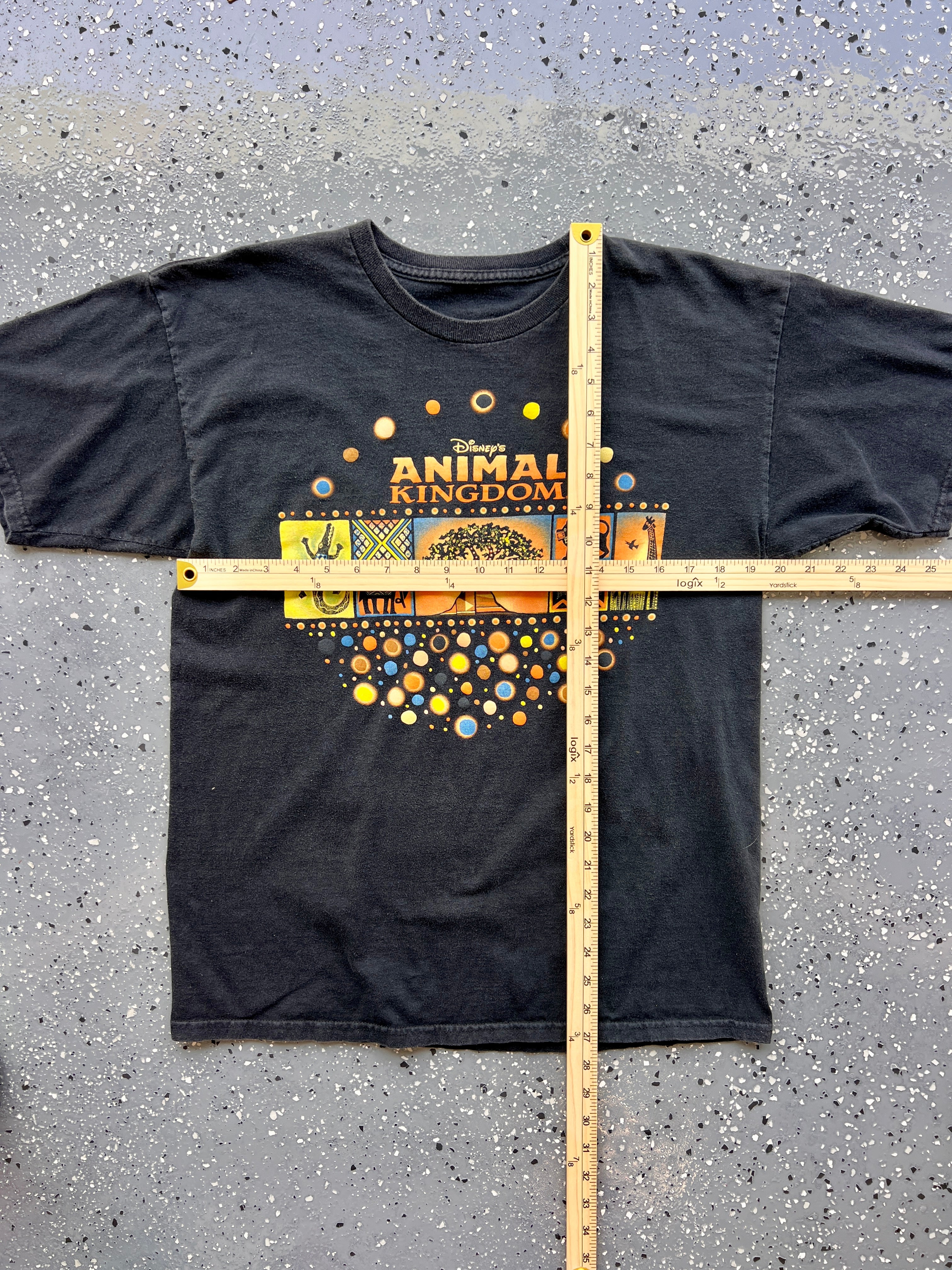 1457 - Black Animal Kingdom Logo Dot Tee - NT/M