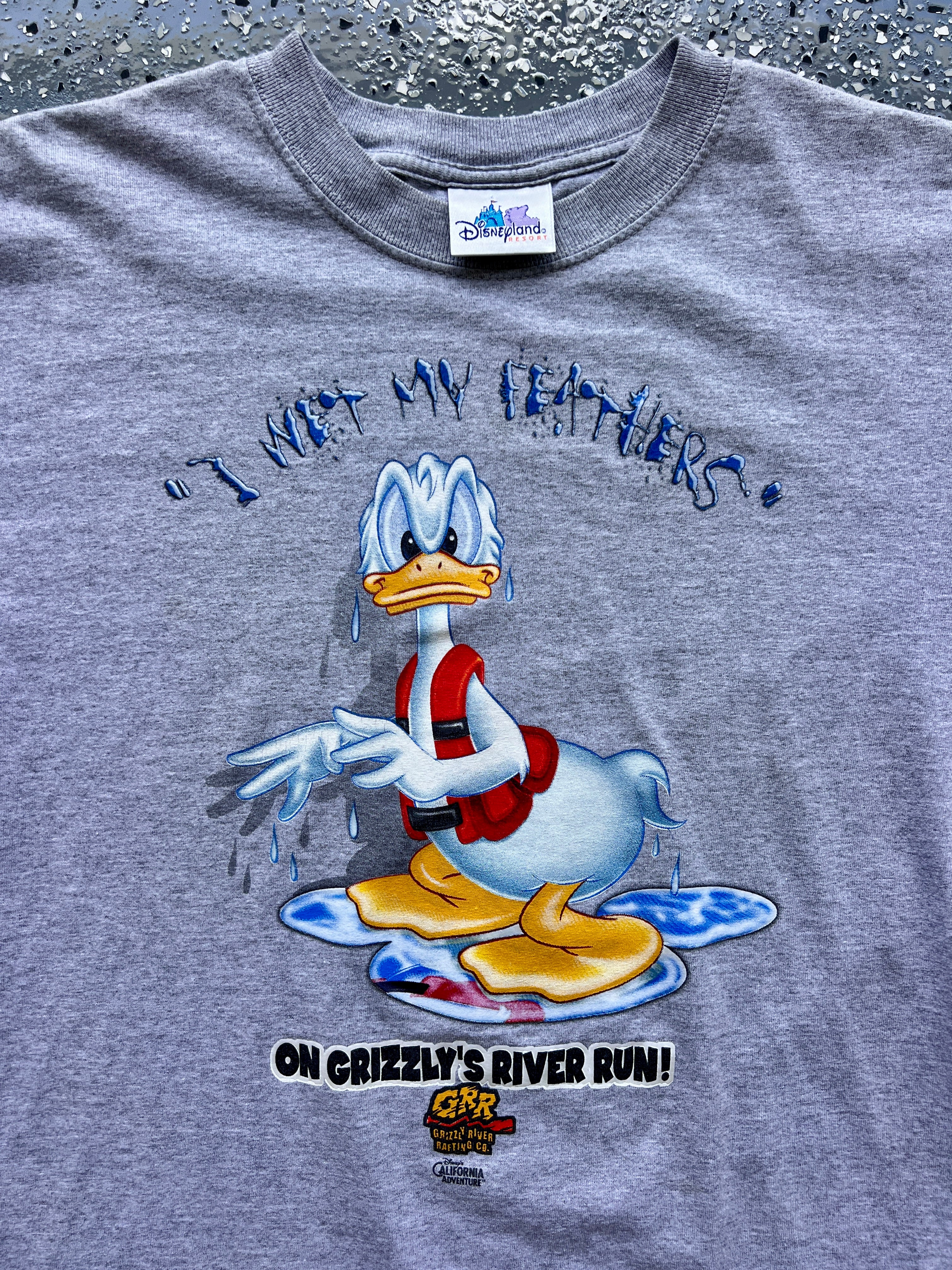 1459 - Heather Grey Donald I Wet My Feathers Grizzly River Run Tee - M