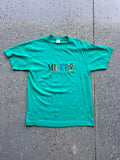 1462 - Green Embroidered Mickey Tee - L