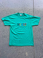1462 - Green Embroidered Mickey Tee - L
