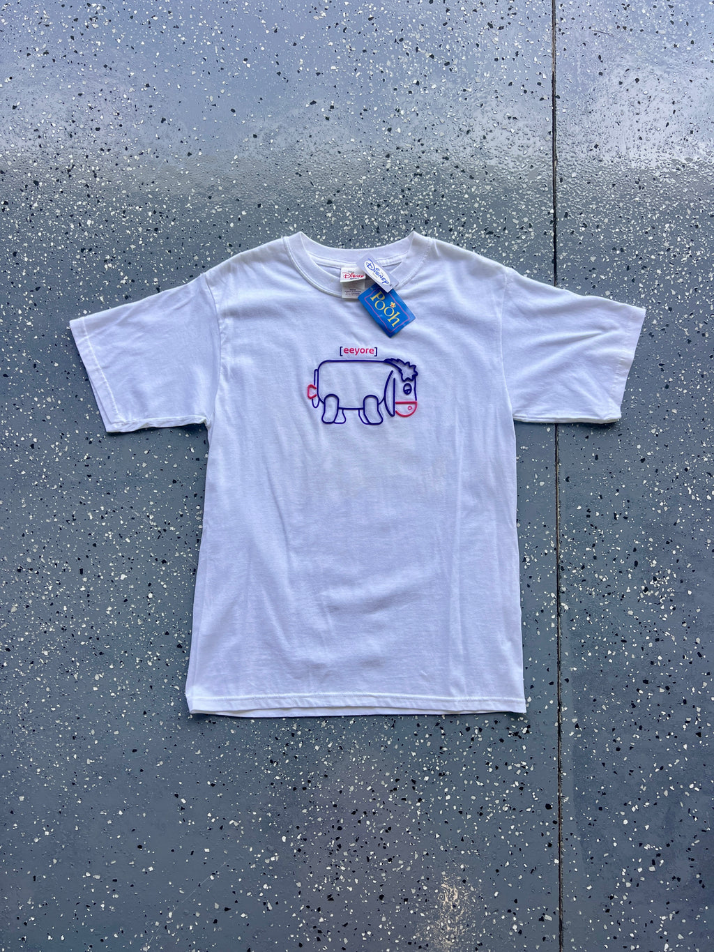 1463 - NWT White, Purple, Pink Disney Store Eeyore Tee - M