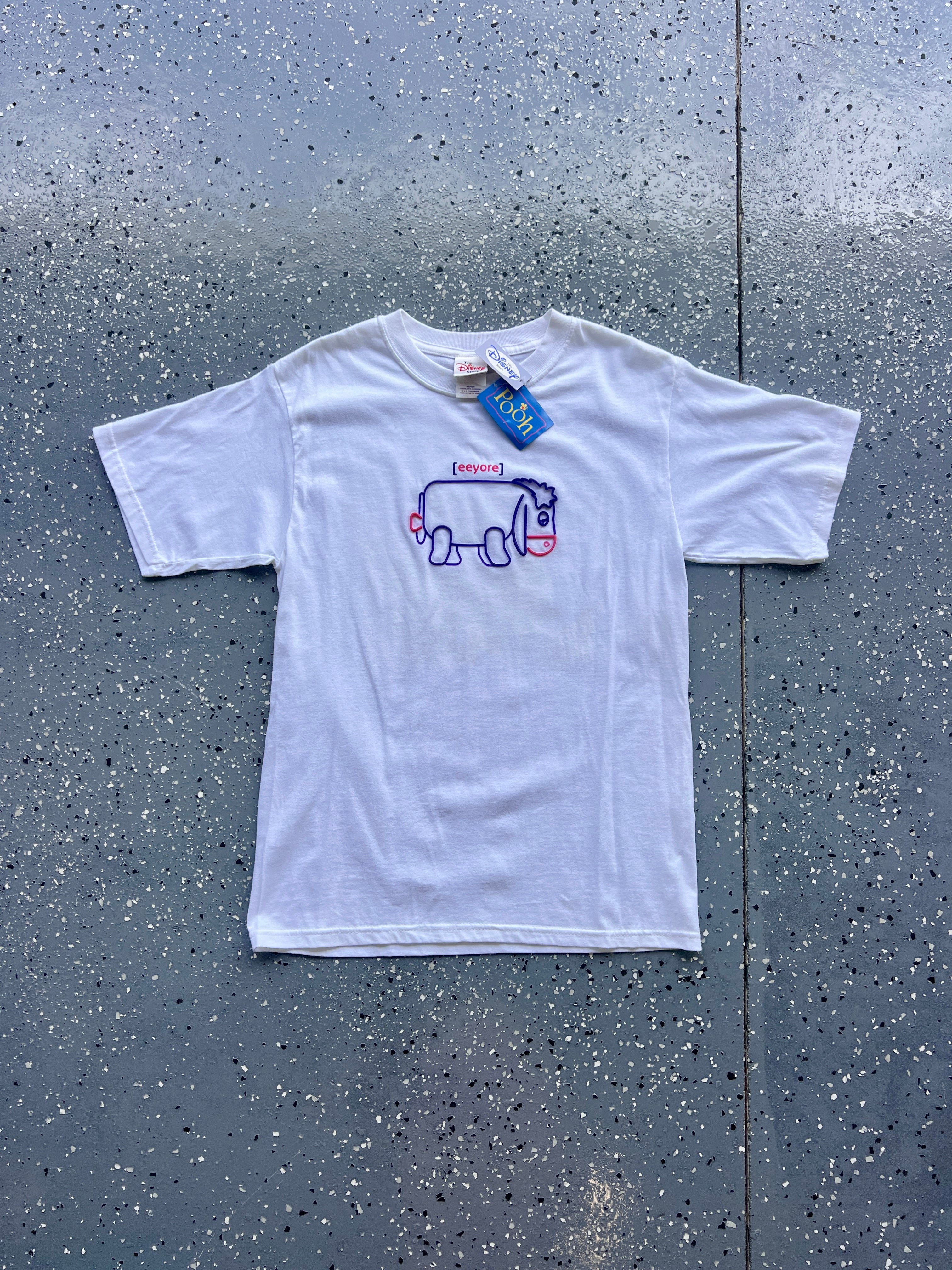 1463 - NWT White, Purple, Pink Disney Store Eeyore Tee - M
