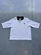 1464 - NWT White Leopard Print Embroidered Minnie Golf Polo - XL