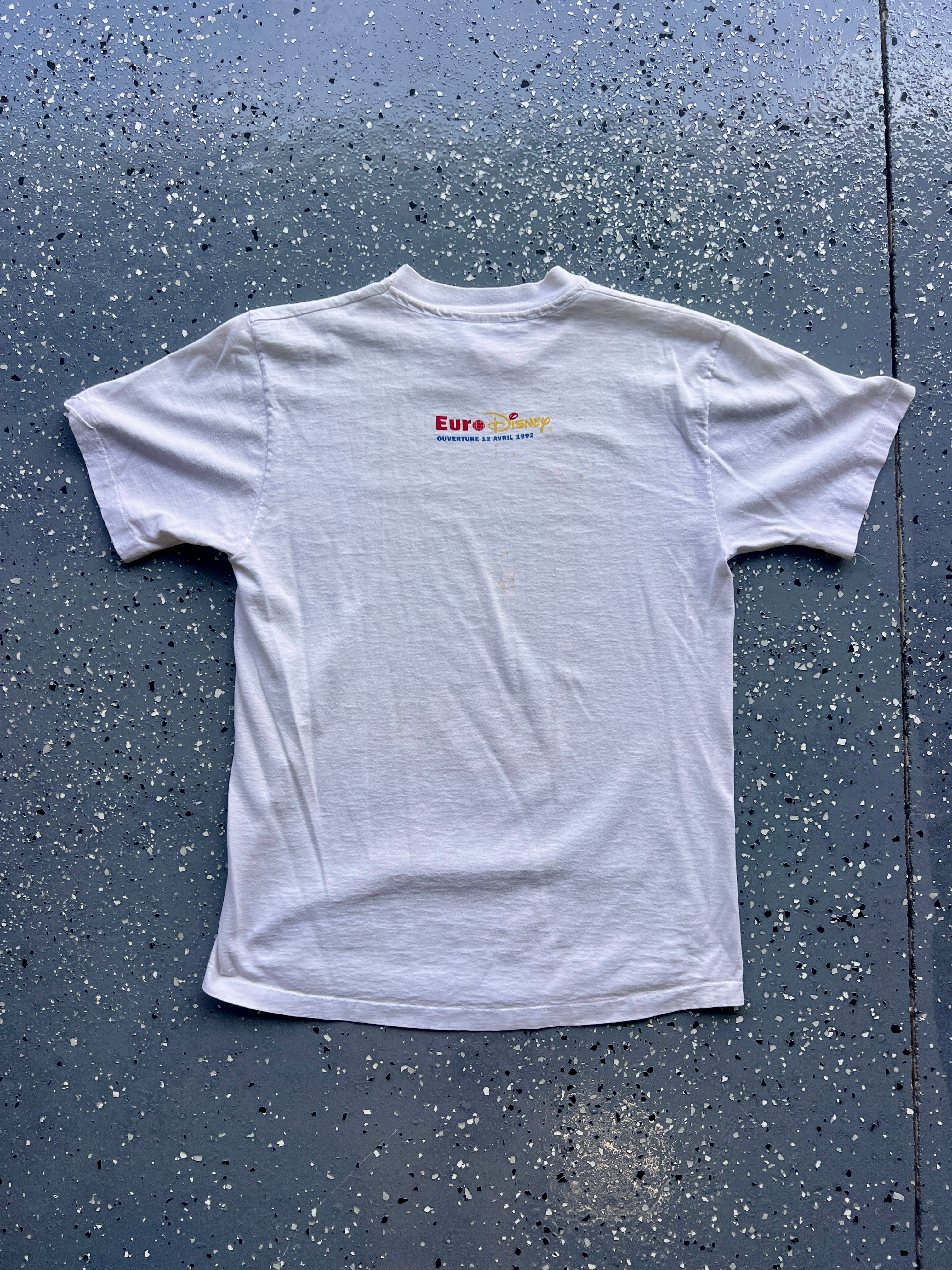 1465 - White Euro Disney Opening Day Tee - L