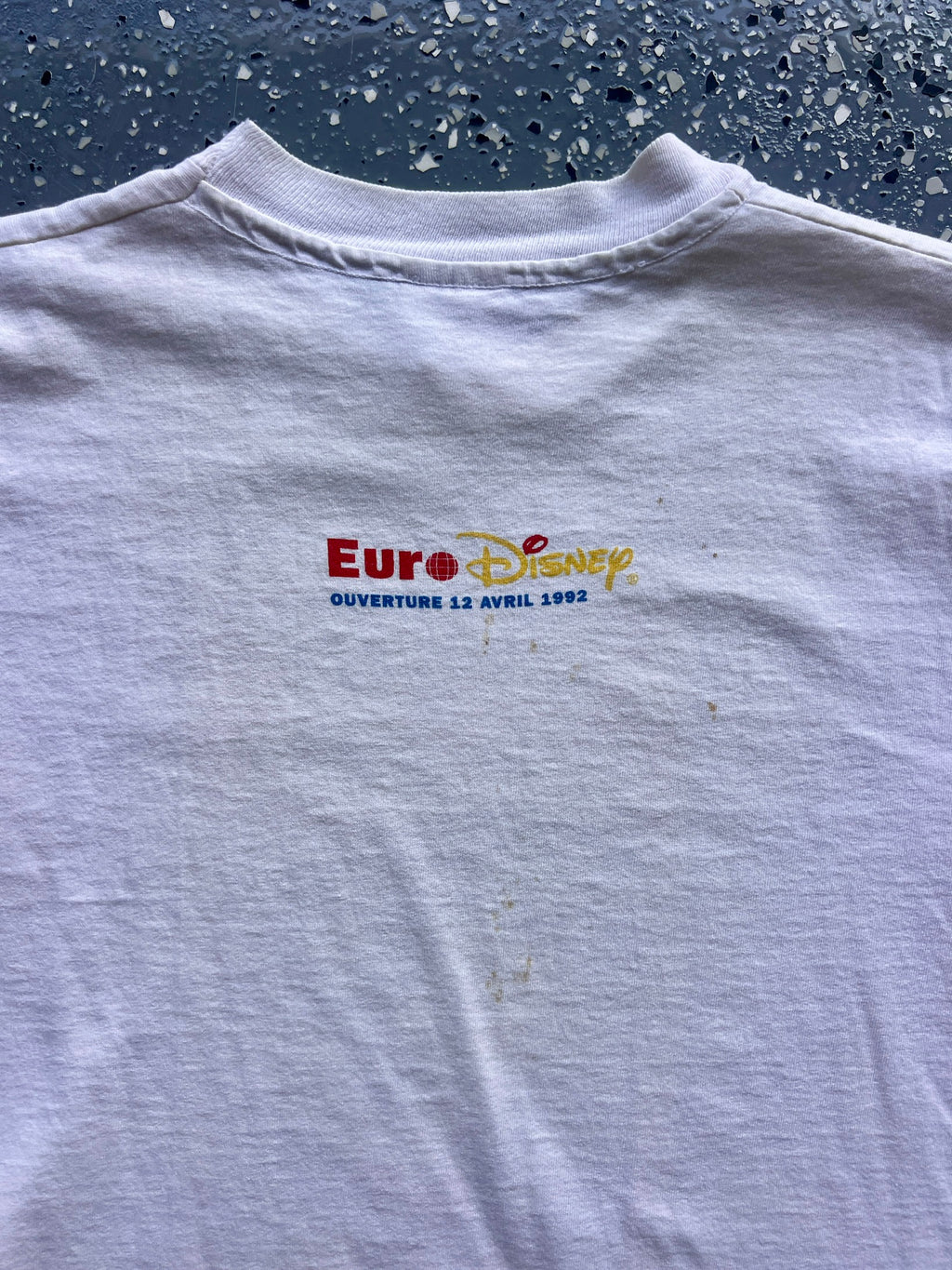 1465 - White Euro Disney Opening Day Tee - L