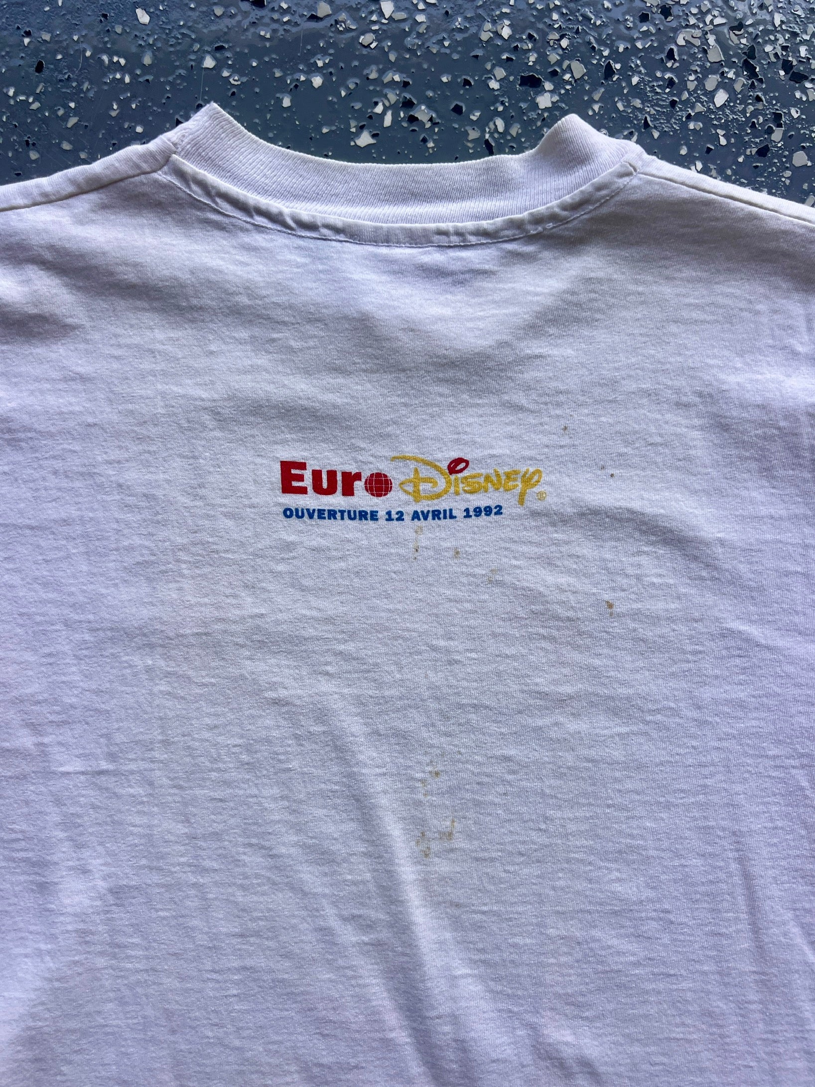 1465 - White Euro Disney Opening Day Tee - L