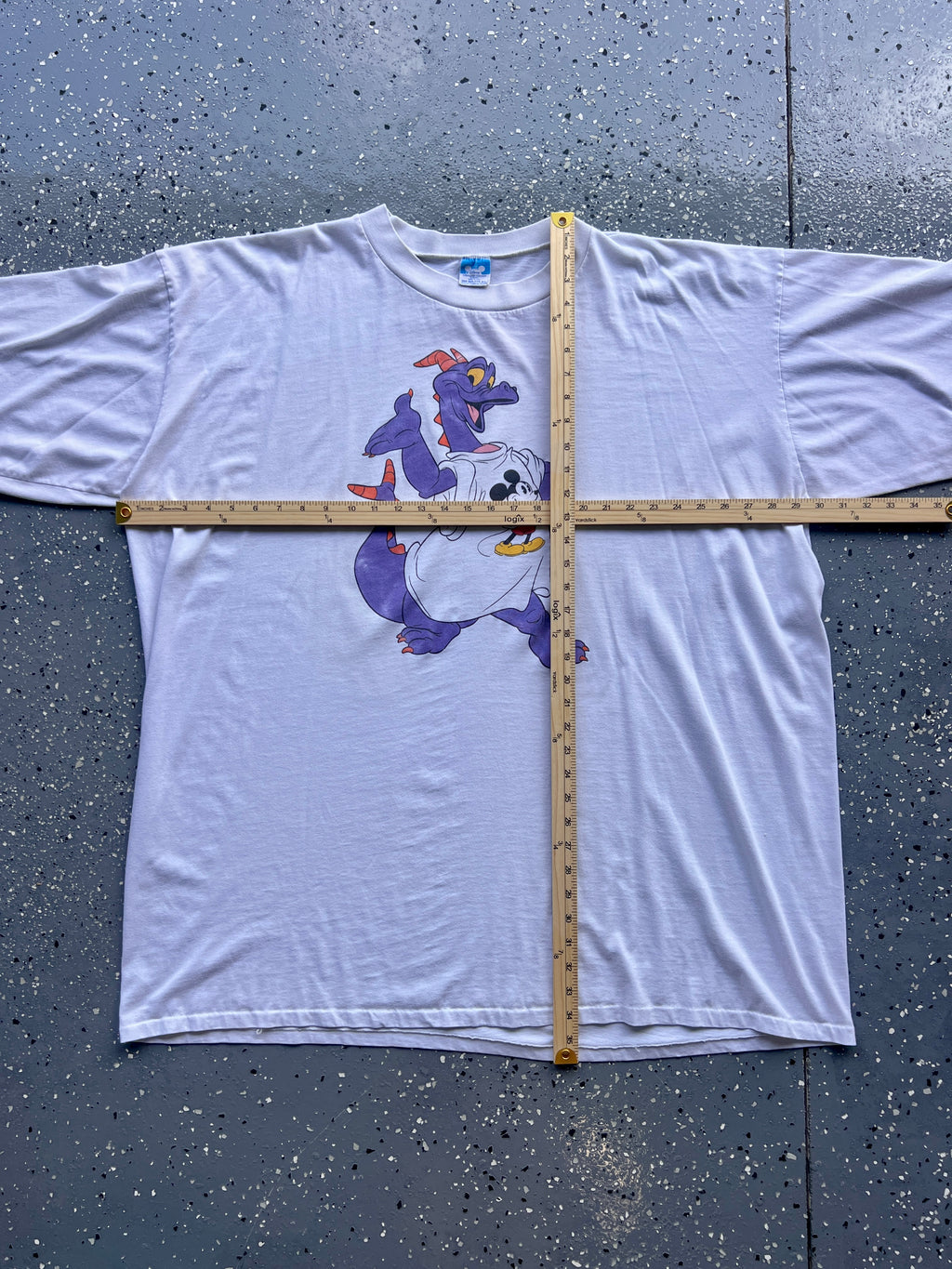 1466 - White Figment Wearing Mickey Poncho Tee - OSFA