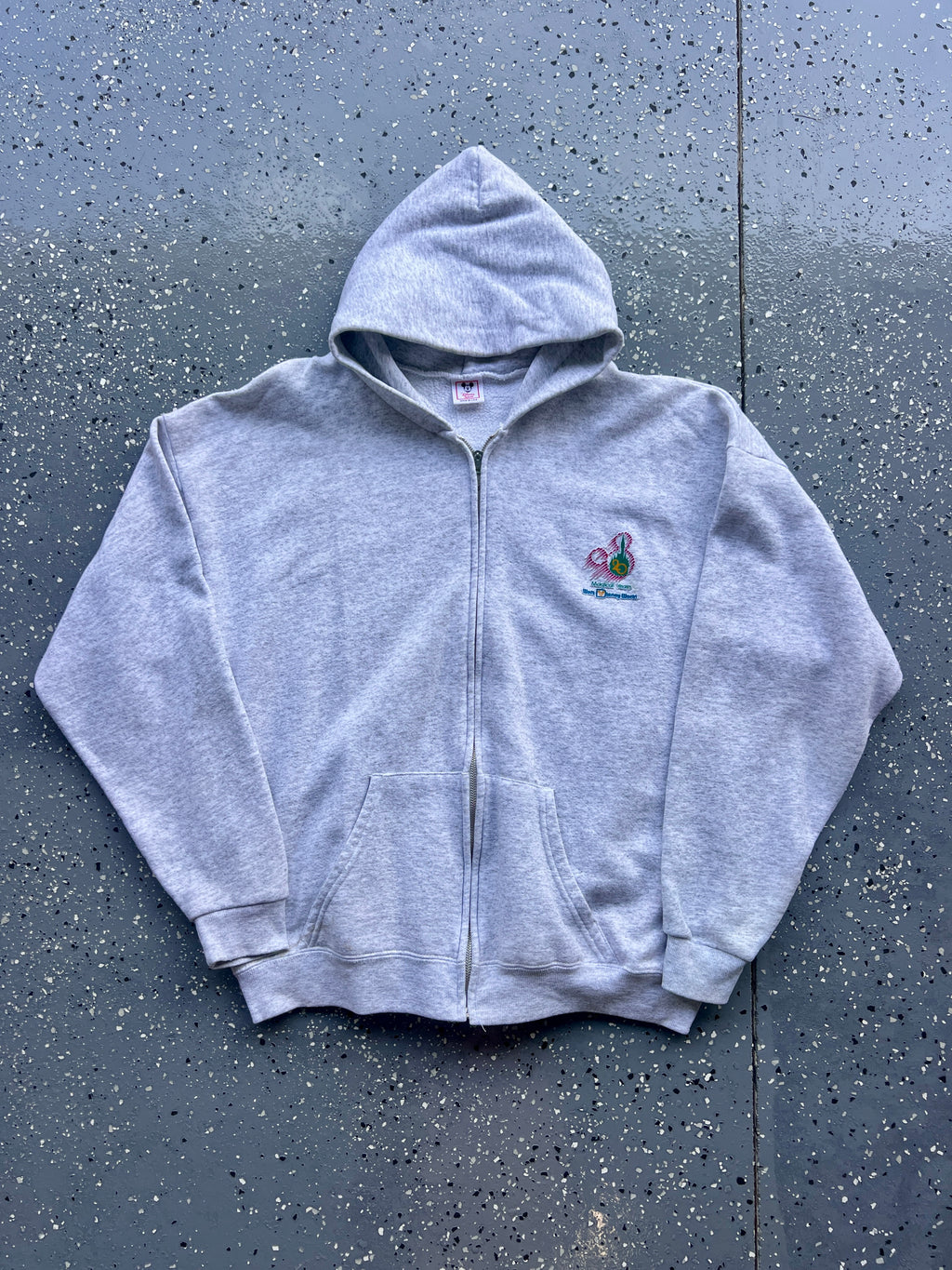 1467 - Heather Grey WDW 20th Anniversary Zip Up Hoodie - XL