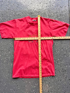 1469 - Red Embroidered Floral Mickey Head Tee - M