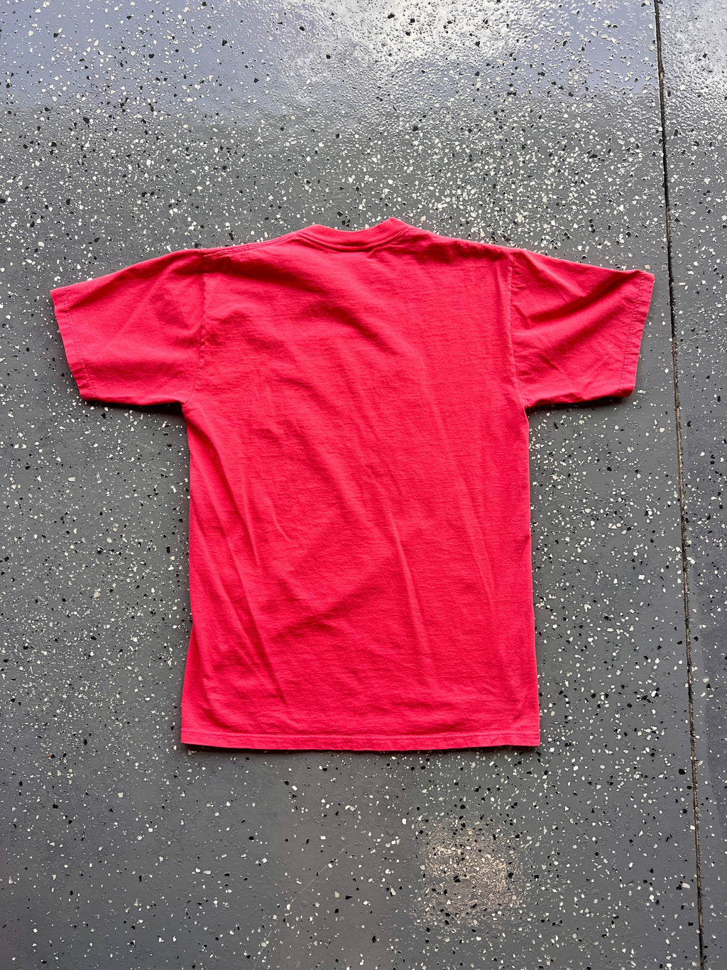 1469 - Red Embroidered Floral Mickey Head Tee - M