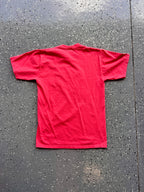 1469 - Red Embroidered Floral Mickey Head Tee - M