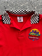 1470 - Red Checkered 1996 WDW Indy 200 Inaugural Race Polo - XL