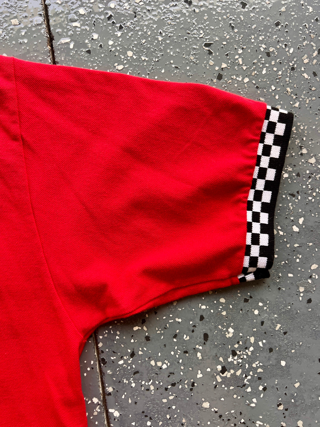 1470 - Red Checkered 1996 WDW Indy 200 Inaugural Race Polo - XL