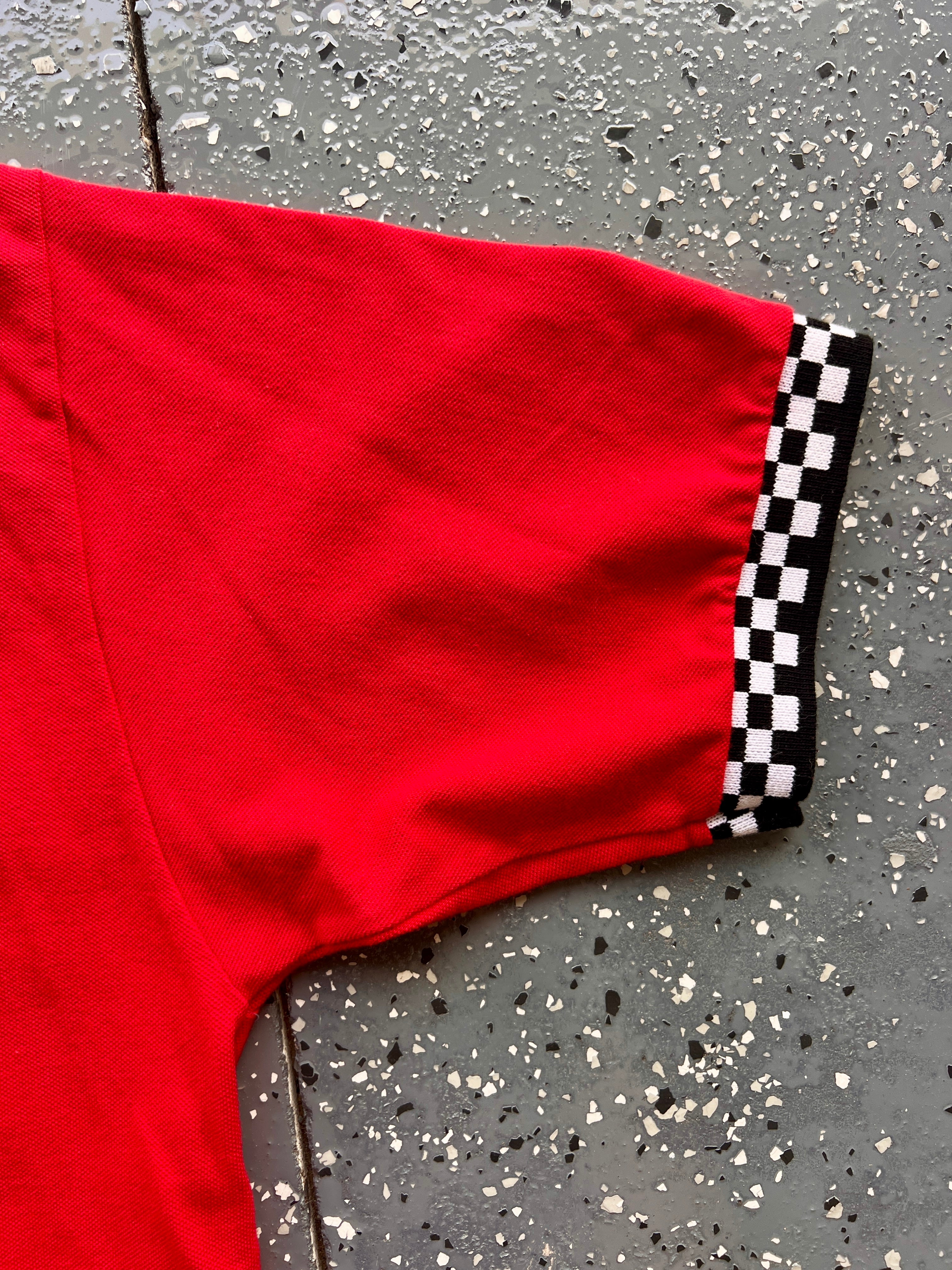 1470 - Red Checkered 1996 WDW Indy 200 Inaugural Race Polo - XL