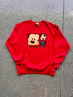 1472 - Red Mickey Box Crewneck - L